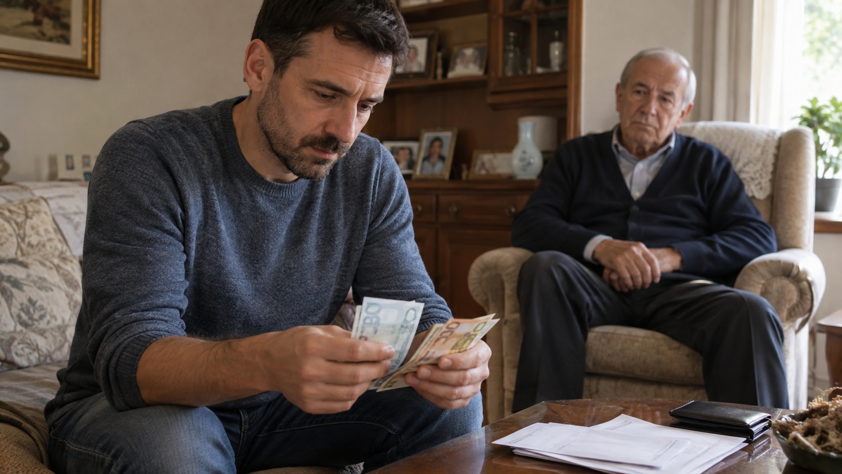 Dinero retirado de una cuenta bancaria por un hijo autorizado